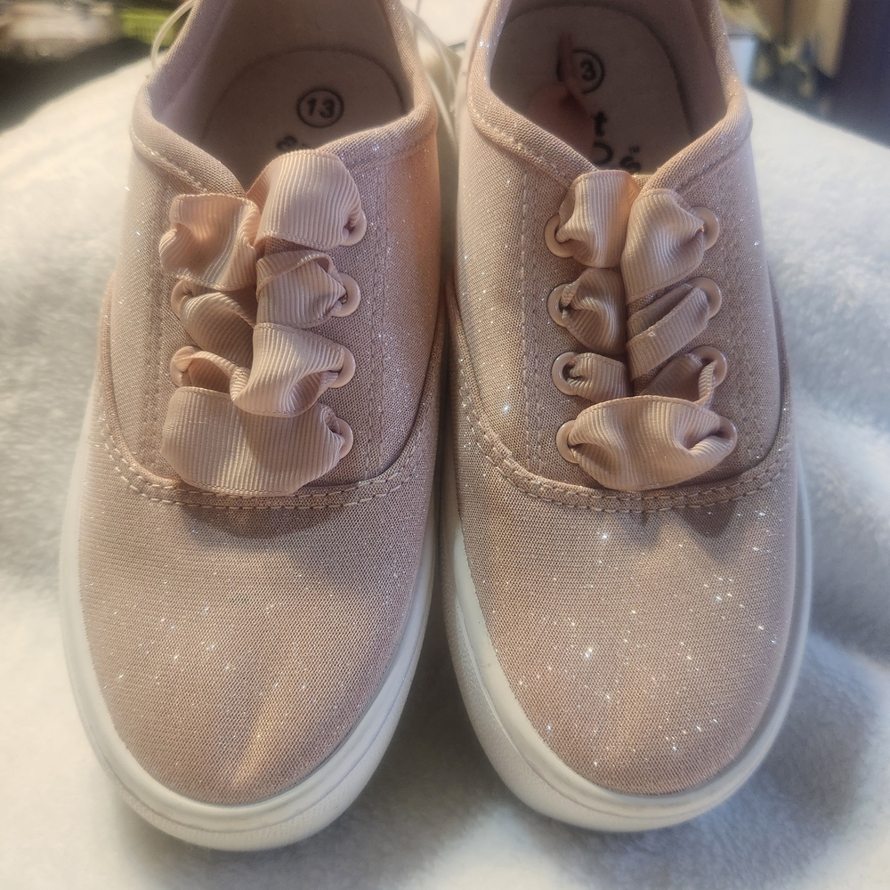 Art Class Pink Glitter Kids Sneakers